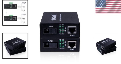 High-Speed Single-Mode SC Fiber to Copper Converter with Built-In BiDi Module - Picture 2 of 9