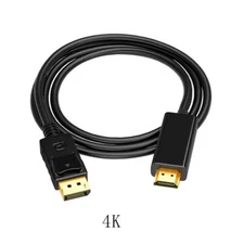 4K Display Port DP to HDMI Cable 60Hz 2160P 25.92Gbps HDR Audio Video Adapter PC