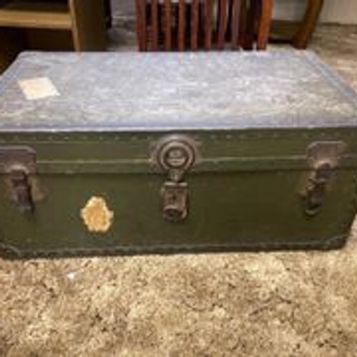 Vintage Military Footlocker | eBay