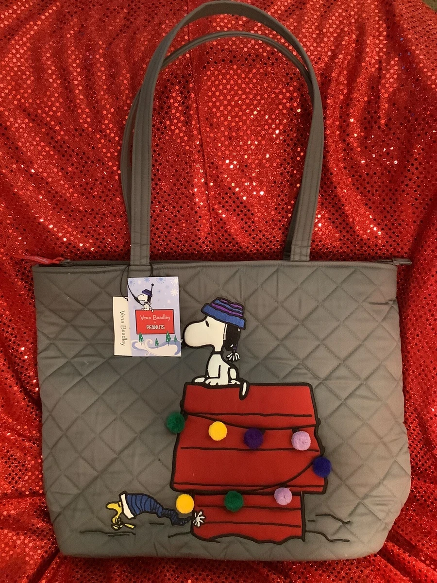 Peanuts Collection Vera Bradley Ski Slope Snoopy Vera Tote Bag Grey NWT  Sold Out | eBay