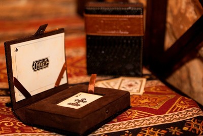Vintage | Armenian Playing Cards | Leather Box/Card Holder/Armenian Kings Style