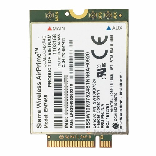 Lenovo Thinkpad X260 T460 P70 00JT542 Sierra EM7455 GOBI6000 4G LTE WWAN Module - Afbeelding 2 van 3