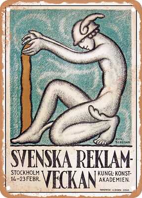 METAL SIGN - 1919 Swedish Advertising Week Vintage Ad