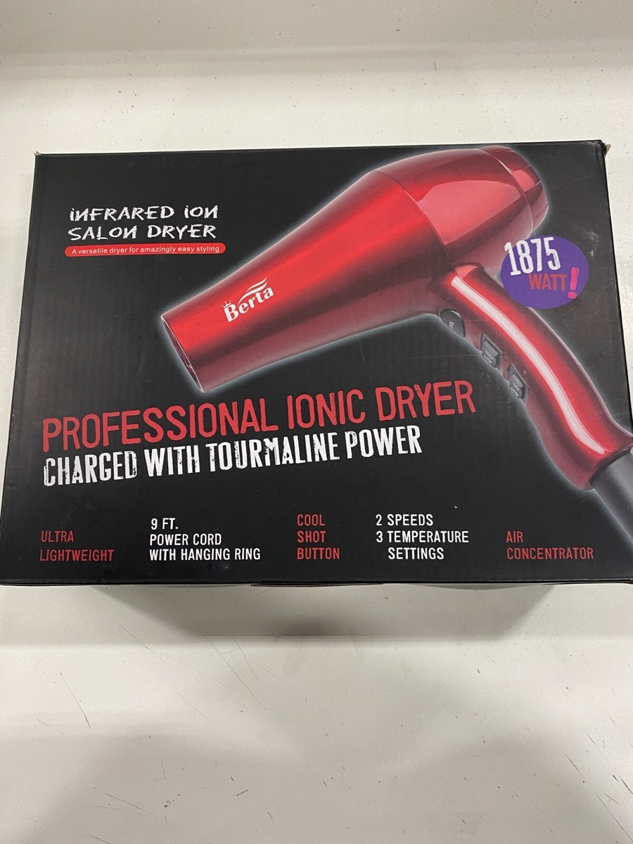 Berta IRed Blowdryer 1875watt with attachments. Never used! Amazon.com : Berta 1875 Watt Hair Dryer Salon Powerful  main image 3