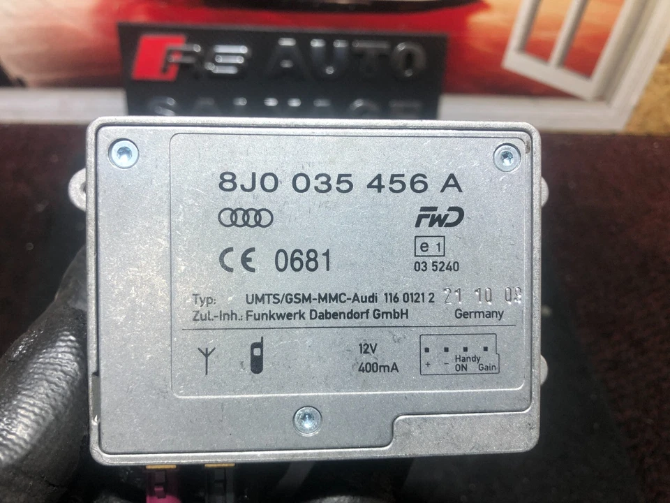 2010 AUDI A5 8T3  2DR COUPE ANTENNA AMPLIFIER 8J0035456A - Image 4 of 4