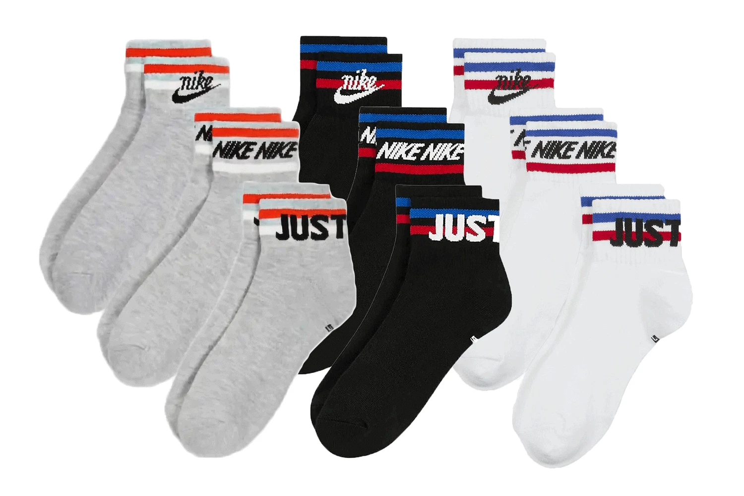 6 Pairs Nike Everyday Essential Ankle Trainer Socks Socks Quarter Unisex DX5080