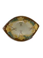 Favorite Bavaria painted  Bowl Dish signed, Numbered Yellow Gold Floral Has Chip