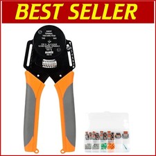 Crimpadora Deutsch de 4 vías con sangría de precisión con conectores impermeables - Kit de 125 piezas