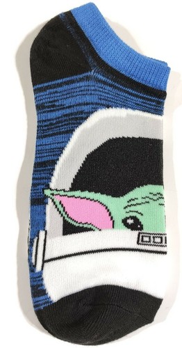 Star Wars Socks Boys Medium 9-2.5 the Mandalorian Baby Yoda Ankle Cute Gift - Picture 3 of 7