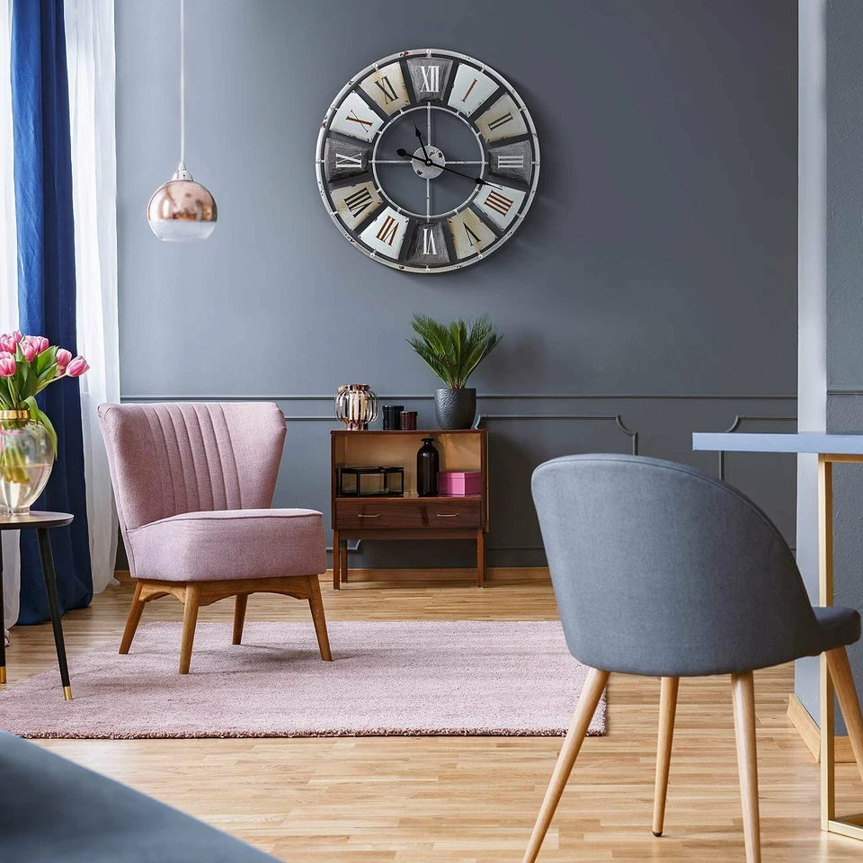 Sorbus Wall Clock, Centurion Roman Numeral Hands, Vintage Industrial Rustic... - Image 2 of 4