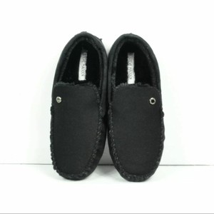 mens black moccasin slippers