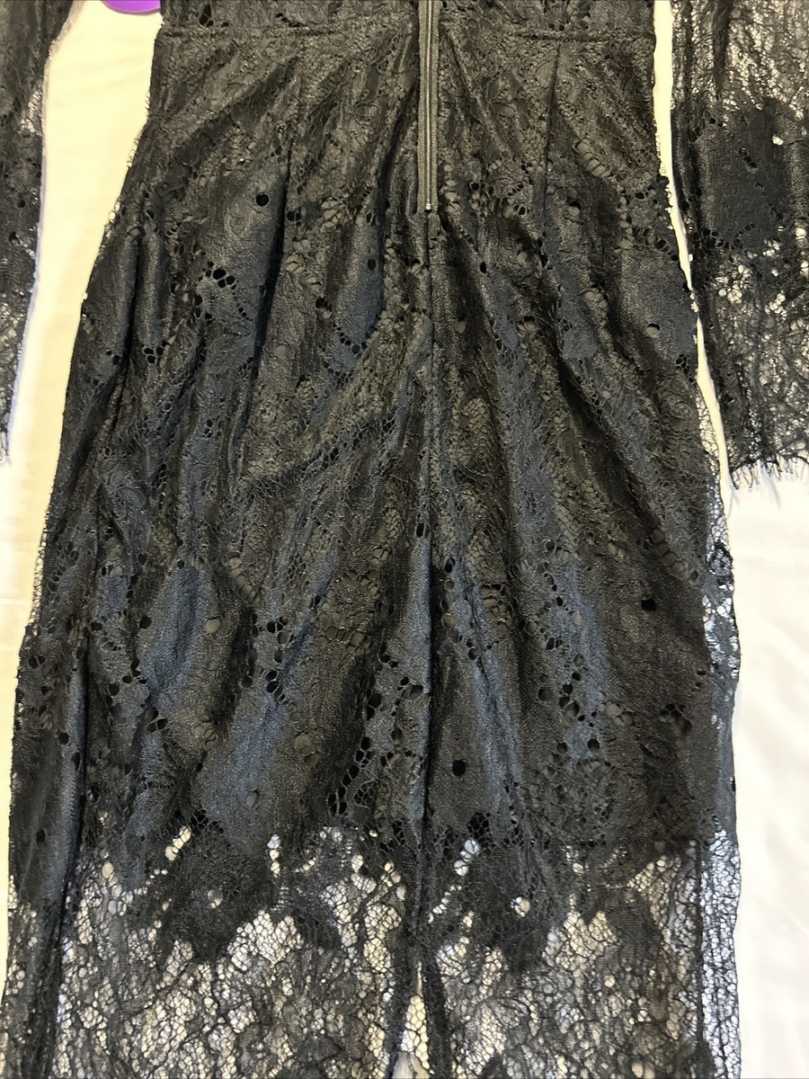 Windsor Black Small Long sleeve Lace with Slip long Dress - NWT | eBay Windsor Black Small Long sleeve Lace with Slip long Dress - NWT | eBay