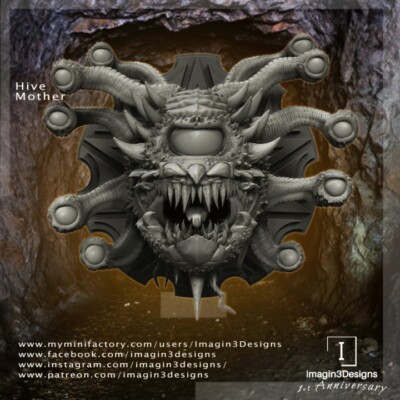 Beholder Head Trophy Dungeons and Dragons Imagin3Designs
