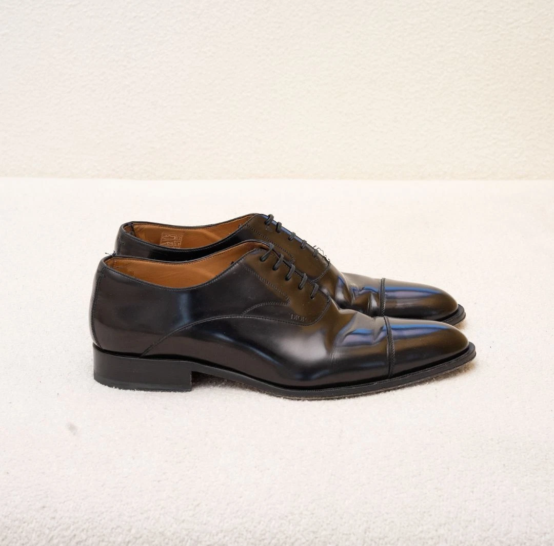 Oxfords intemporels en cuir noir Dior, taille 9