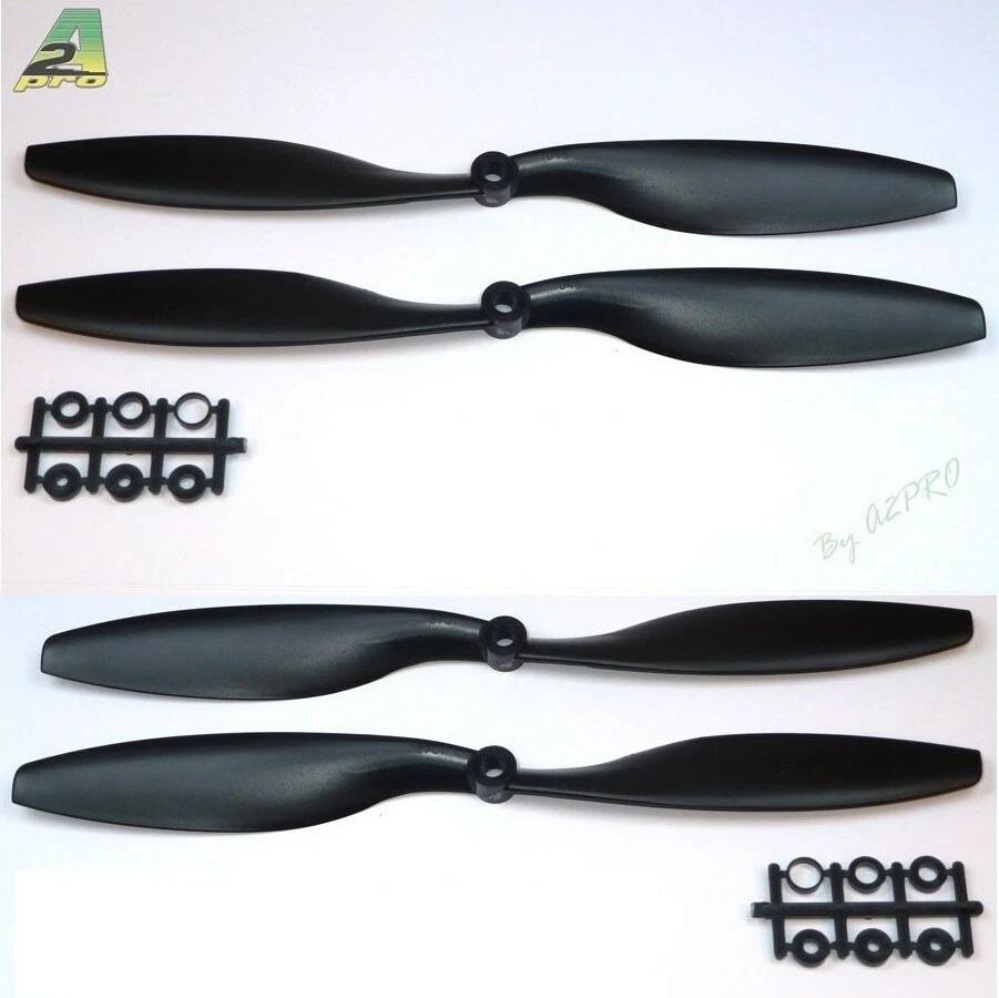 GEMFAN : 2 PAIRES d'Hélices ABS 10 x 4.5 1045 Black 2L & 2L - CW & CCW - Photo 1/1