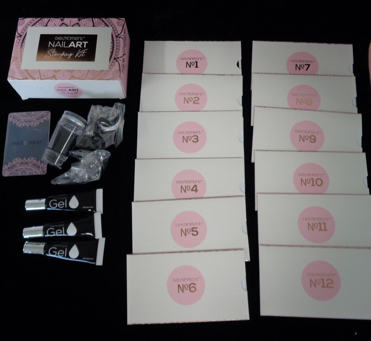 GelMoment Nail Art Stamping Kit & Additional Plates 1,2,3,4,5,6,7,8,9
