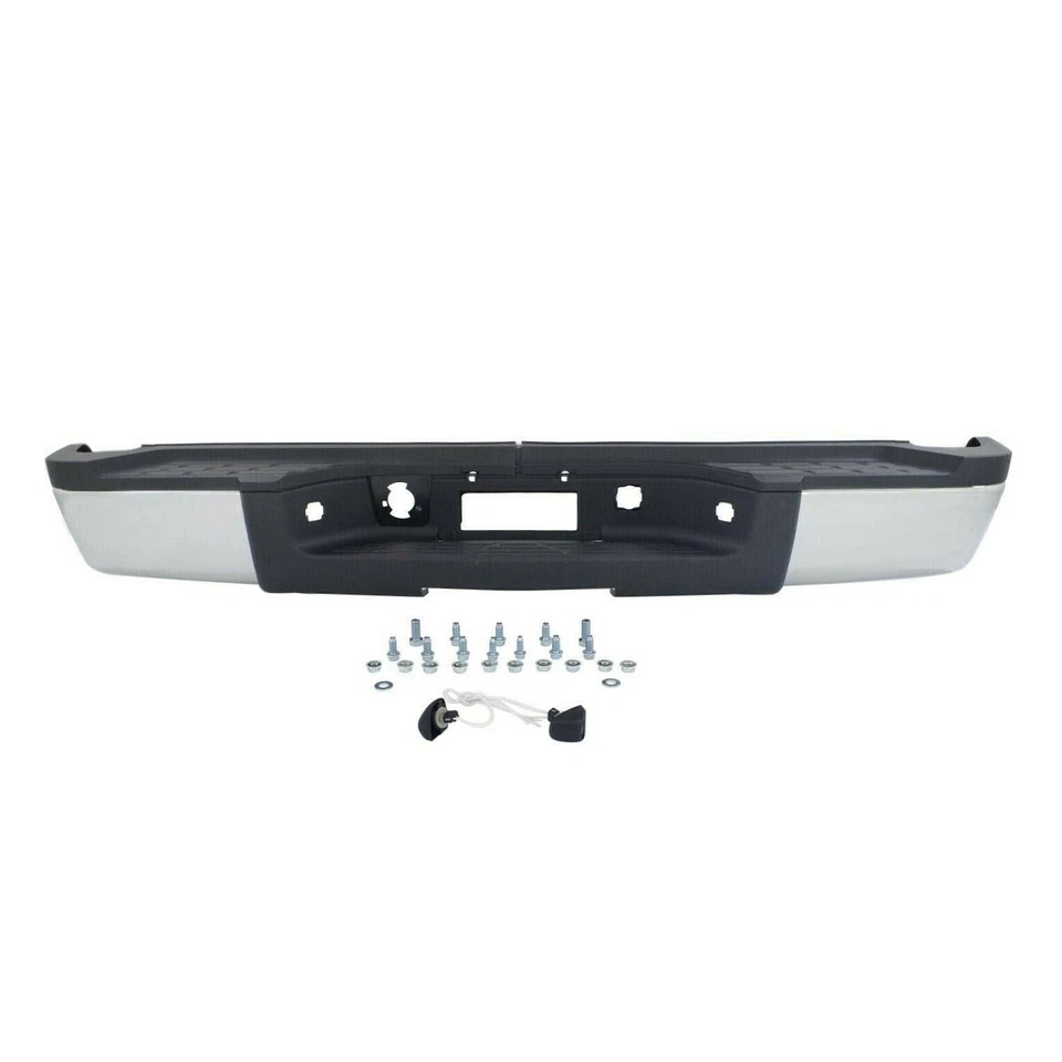 Rear Chrome Step Bumper For 2007-2010 Chevrolet Silverado Sierra 2500HD 3500HD - Image 3 of 4
