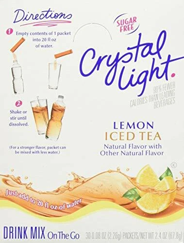 Crystal Light On The Go Sticks - 20oz Water Bottle Size - Iced Tea - 30ct Boxes - Image 2 of 4