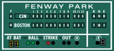 2.5' X 5' Green monster Boston decor, Fenway Park, Green Monster score board
