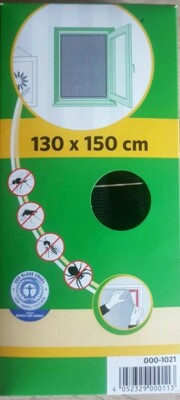 Fliegengitter Gaze Fenster 130x150 schwarz Insektenschutz Klettband Mückengitter