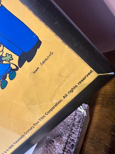 Professionlly Framed Simpsons animation cell with a bunch of characters - Picture 11 of 11