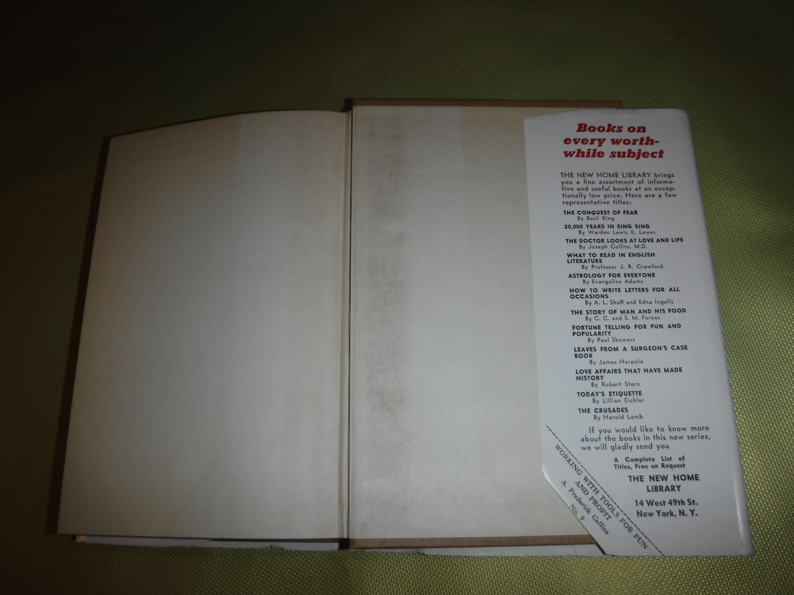 WORKING WITH TOOLS FOR FUN & PROFIT BY A FREDERICK COLLINS - VINTAGE 1943