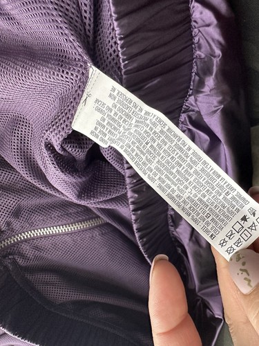 Forever 21 Large Wonen ZIP Up Cropped Windbreaker Jacket Sheen Bomber 23-13 - 第 9/10 張圖片