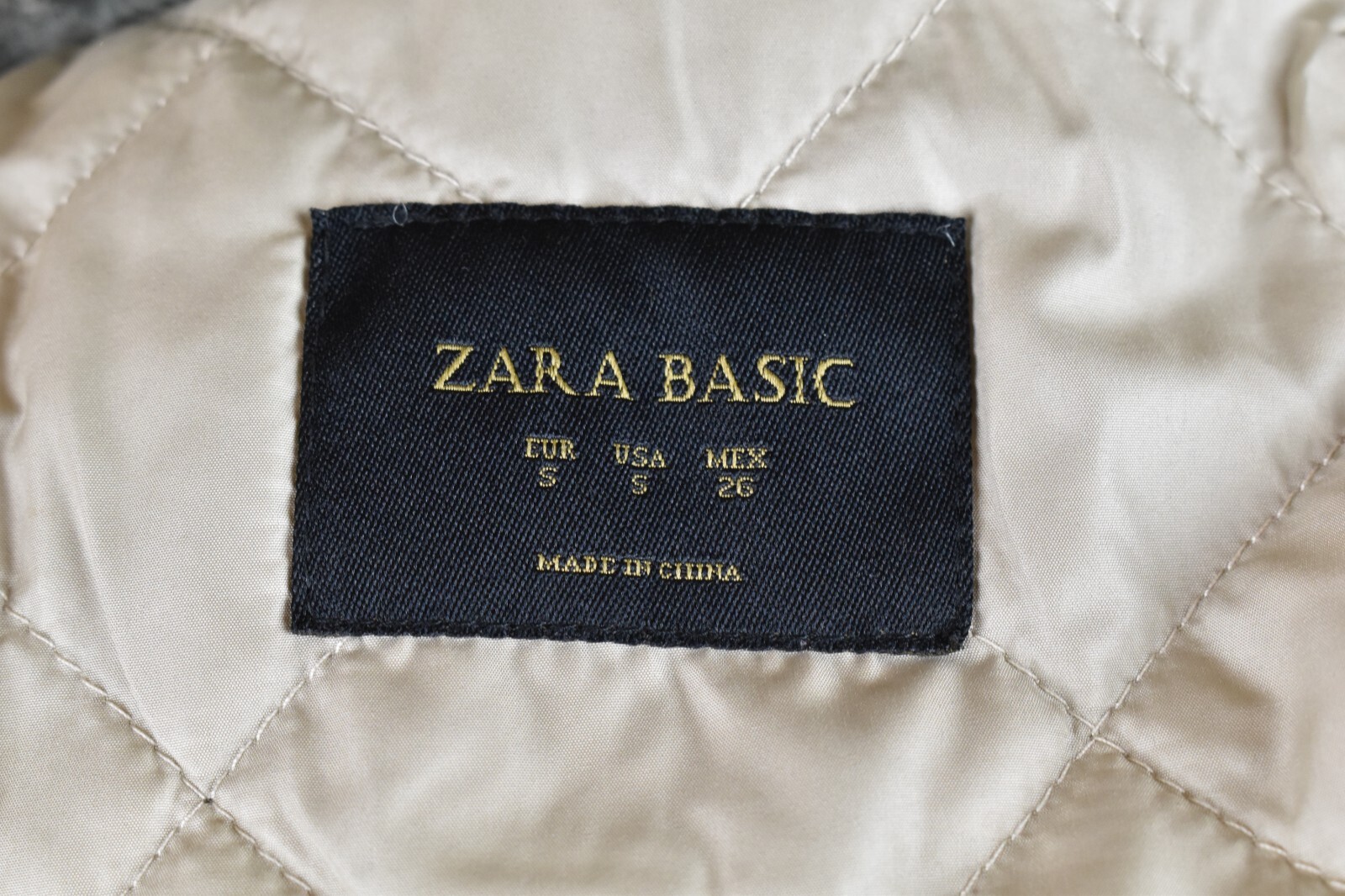 ZARA BASIC Beige Padded Jacket size S Womens Full… - image 9