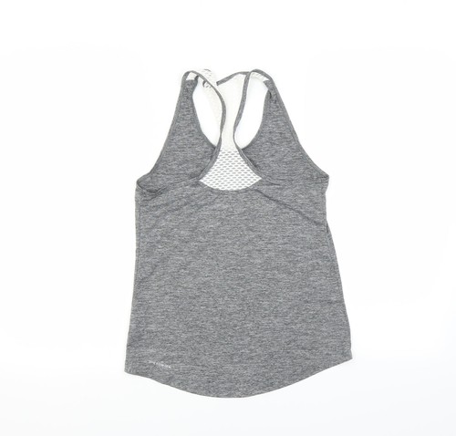 Reebok Womens Grey Polyester Blend Basic Tank Size XS Scoop Neck - Picture 2 of 12
