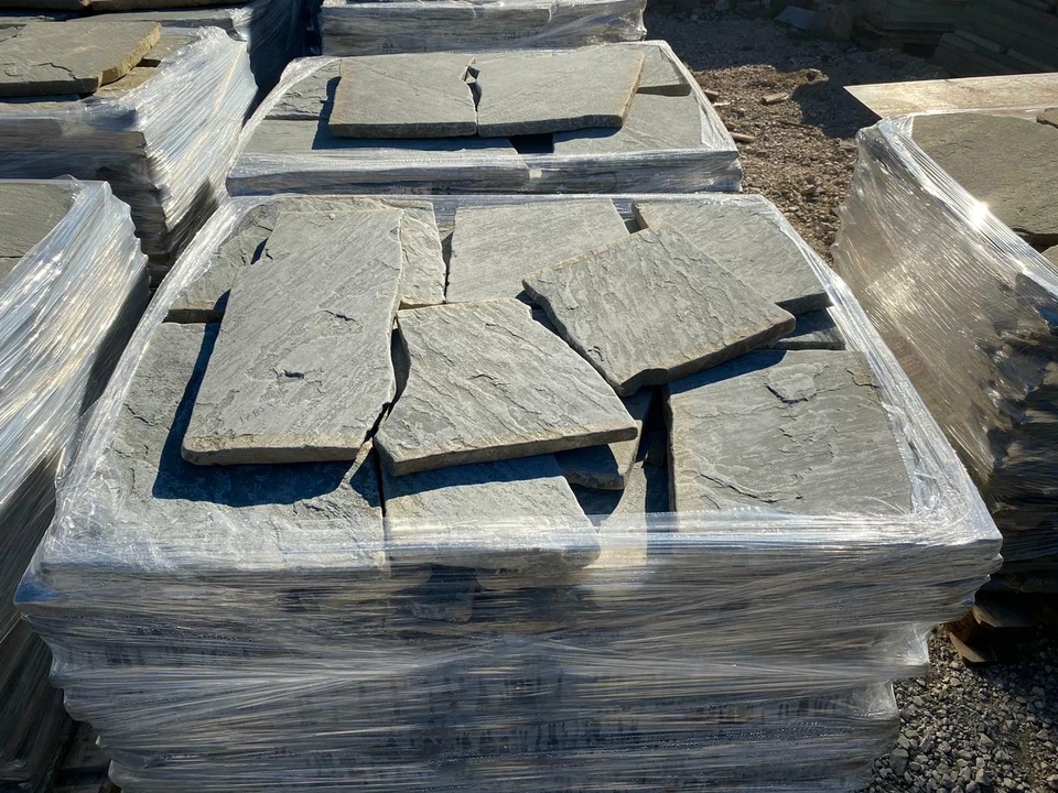 Natursteine Sandsteinplatten Steinplatten Terrassenplatten Sandsteine Antik Grau - Bild 2 von 4