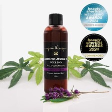 CBD Massage Oil 500mg Luxury Face & Body Full Spectrum (French Lavender) 100ml