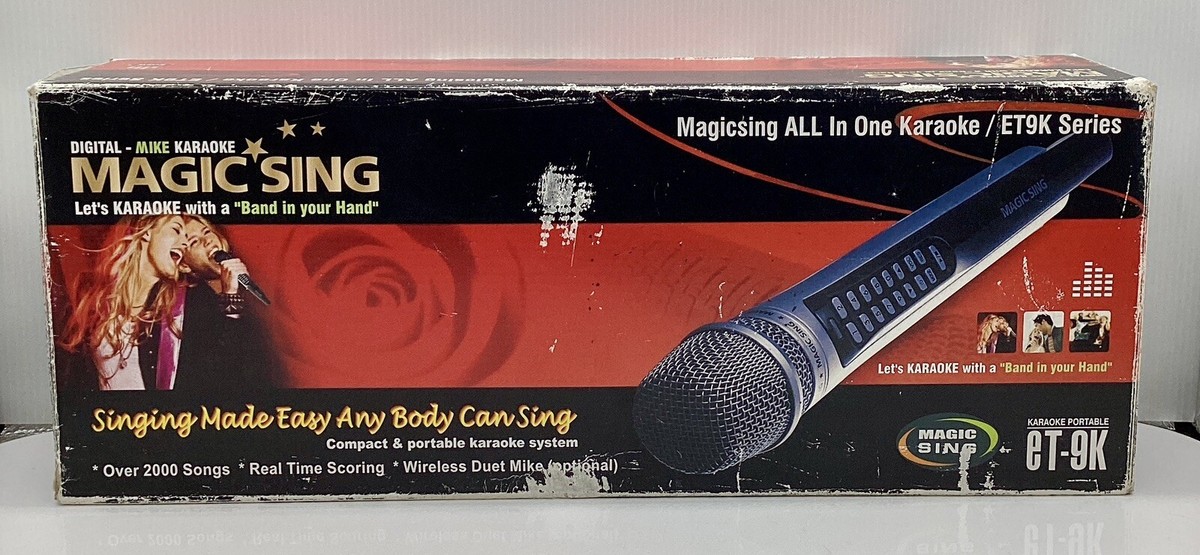 Magic Sing ET9K Microphone With Adapter With Bag And Booklet. | eBay