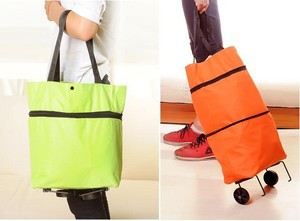 Shopping Cart Pull Carts Portable Folding Bag Small Trailer