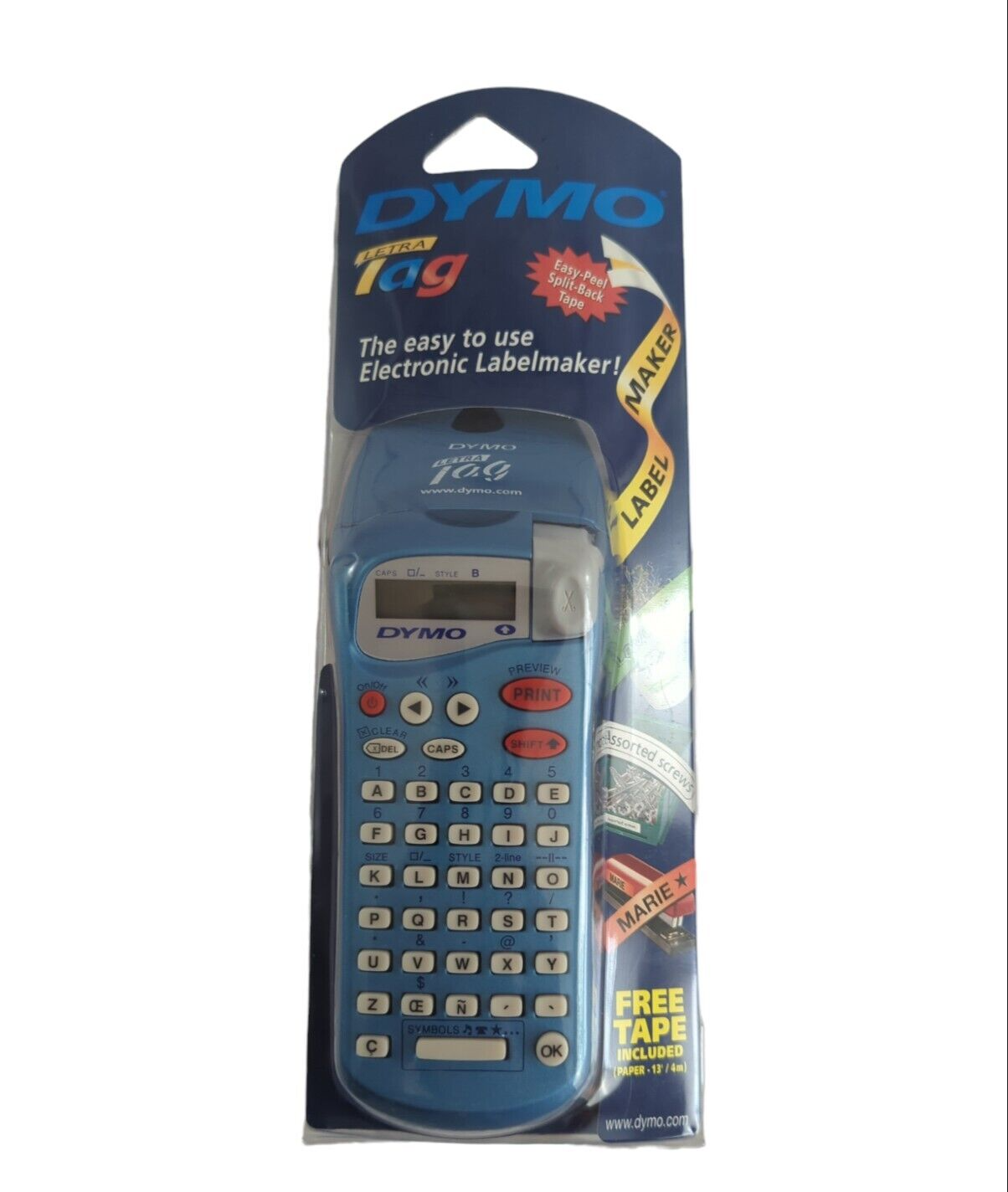 DYMO LetraTag Handheld Personal Label Maker Printer Electronic Blue