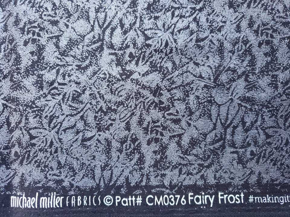 Tecido Michael Miller Fairy Frost ônix prata preto 2 jardas x 44" CM0376 - Imagem 3 de 4