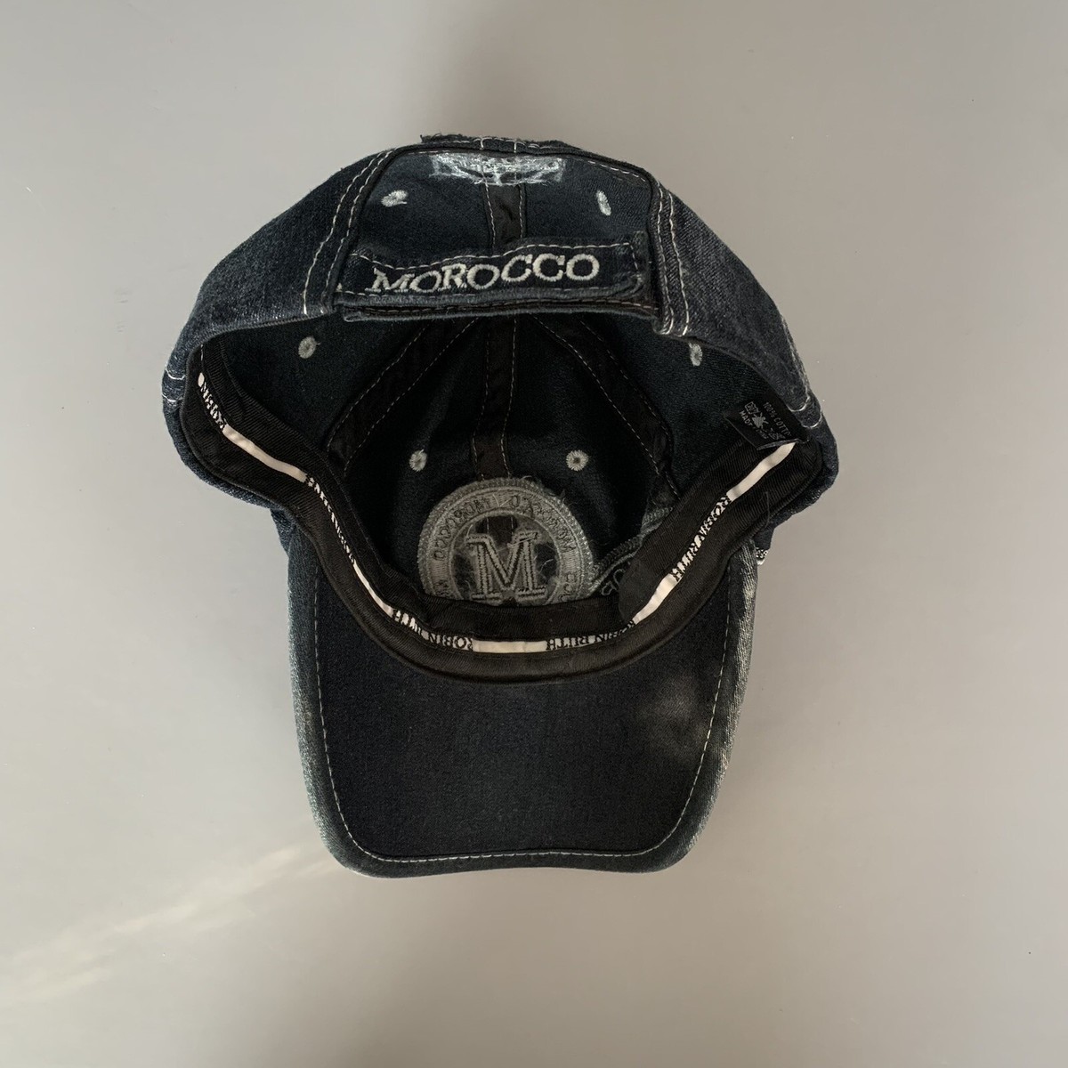 Robin Ruth Morocco Logo Adjustable Faded Washed Black Baseball Cap Robin Ruth Morocco Logo Washed Faded Black Baseball Cap Mens  main image 3