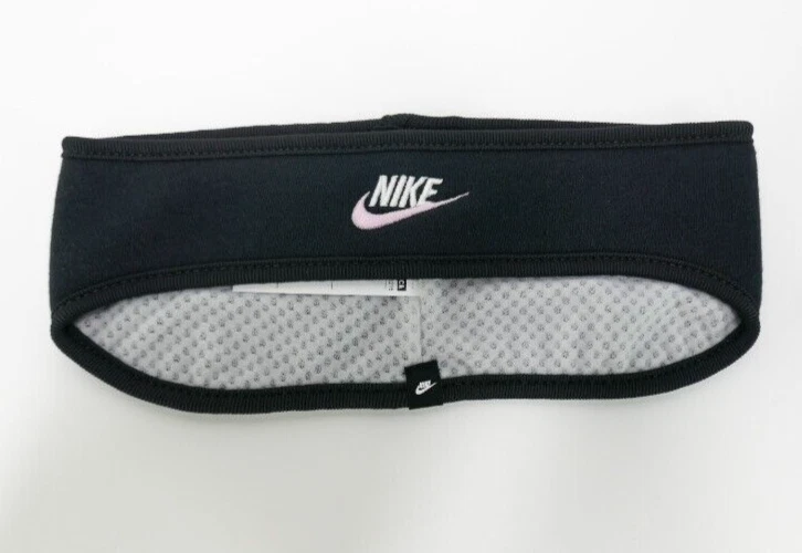 Conjunto de diadema y guantes de lana Nike Club para jóvenes medianos negros/rosa espuma Foto 4 de 4