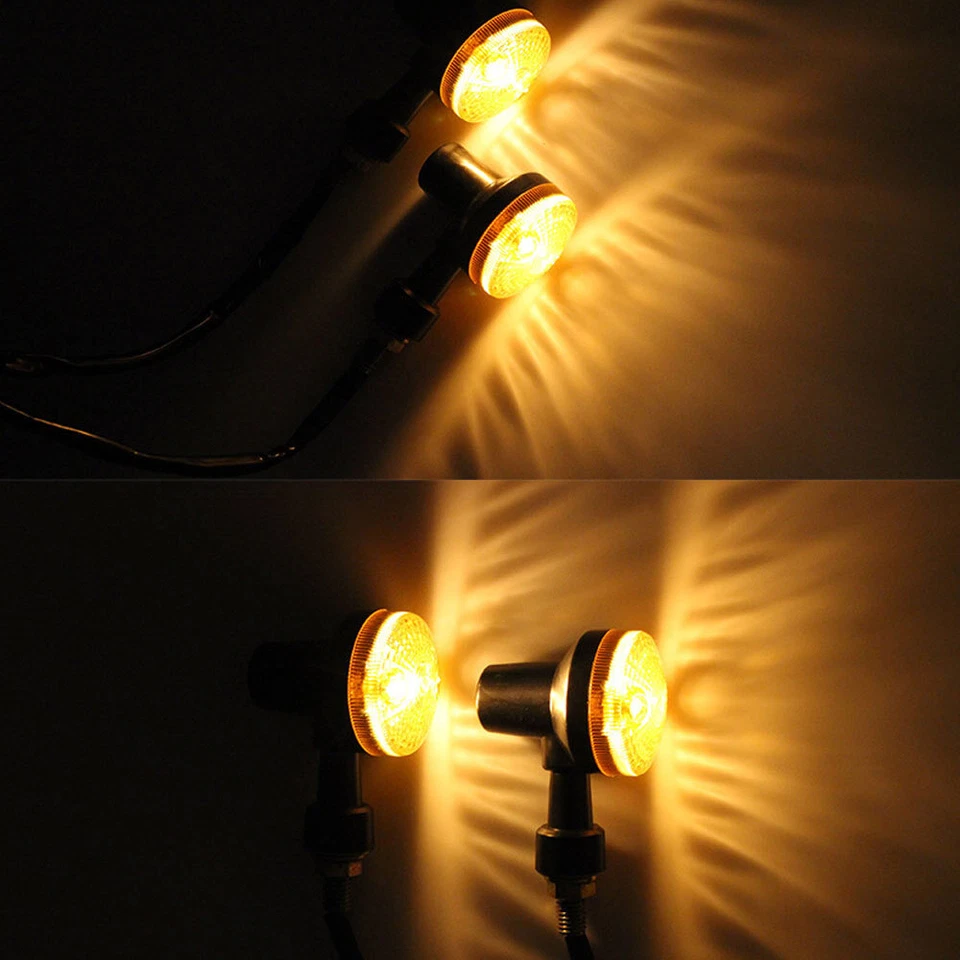Intermitente de luz indicadora de señal de giro para motocicleta 4 piezas para Kawasaki Suzuki Honda Foto 4 de 4