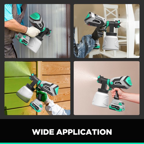 LITHELI 20V Cordless HVLP PAINT SPRAYER Kit with 4.0A Battery& 2.4A