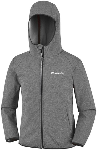 (XS, Black Heather) Columbia Heather Canyon Kids Softshell Jacket