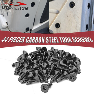 Jeep Window Replacement 44-Piece Black Torx Screw Kit For Jeep Wrangler TJ YJ CJ - Carbon Steel, Zinc Plated Jeep Tj Windshield Glass - Foto 4