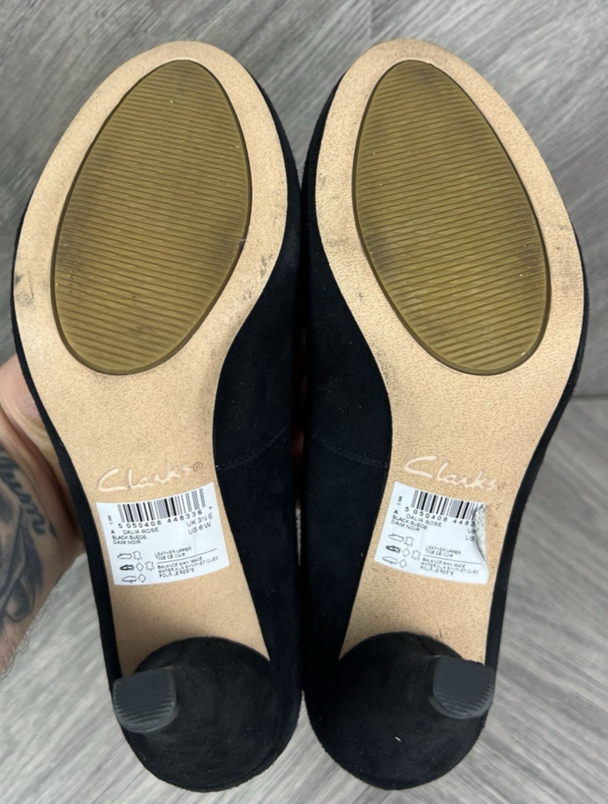 clarks dalia rose black suede