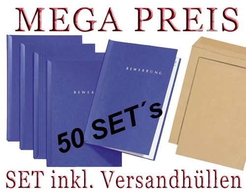 50 Bleu Dossier de Candidature PAGNA Type Start / 2-teilig Inclus