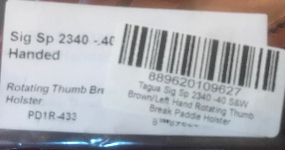 Tagua PD1R-432 Sig Sp 2340-40 S&W Brown/Left Hand Rotating Thumb Break Paddle - Image 2 of 4