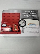 BETOOLL Small Red  BETOOLL HW0130 8pcs Petrol Engine Cylinder Compression Test..