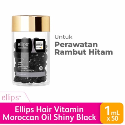 ELLIPS Hair Vitamin Moroccan Oil Shiny Black Hair Care Aloe Vera Smooth 50 Caps