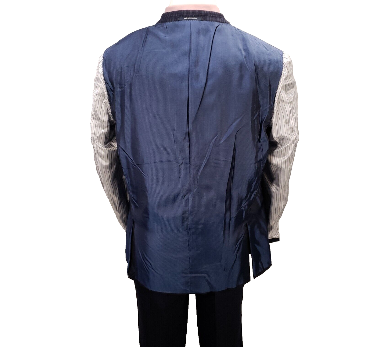 Ermenegildo Zegna Su Misura Mens Suit 46 Pants 40x26.5 Blue