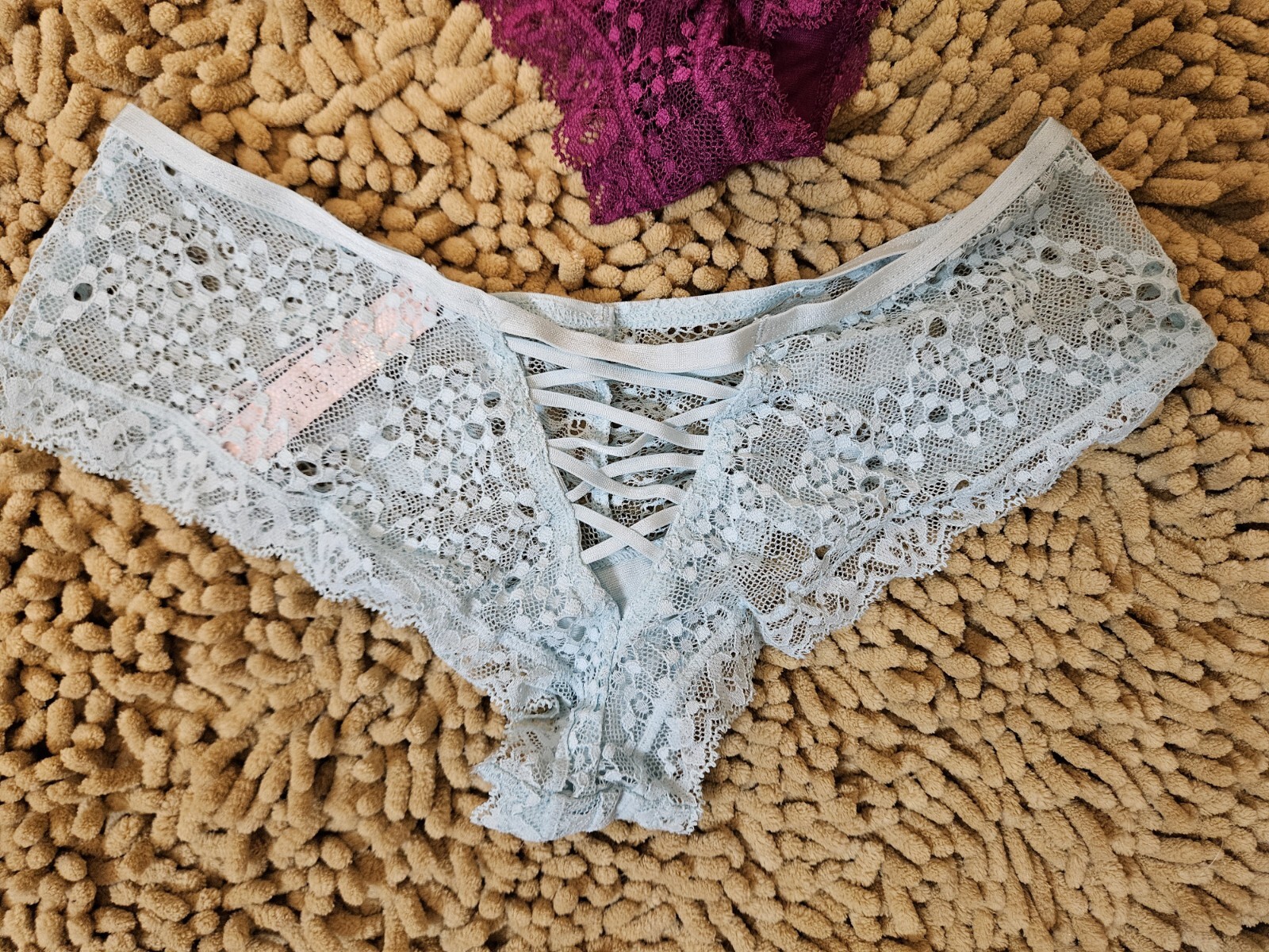 NWT LOT OF 3 Victoria's Secret Women's Cheeky Underwear Lace Panties