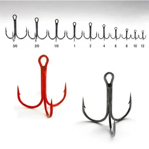 FANATIK Drillingshaken FT-1103 Angel Drillinge Fishing Treble Hook Gummiköder 1x