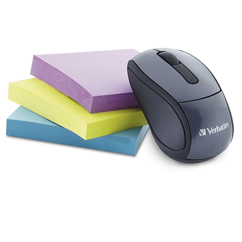 Verbatim 97470 Small Mouse Wireless Optical USB Scroll Wheel Graphite Notebook - Image 4 of 4